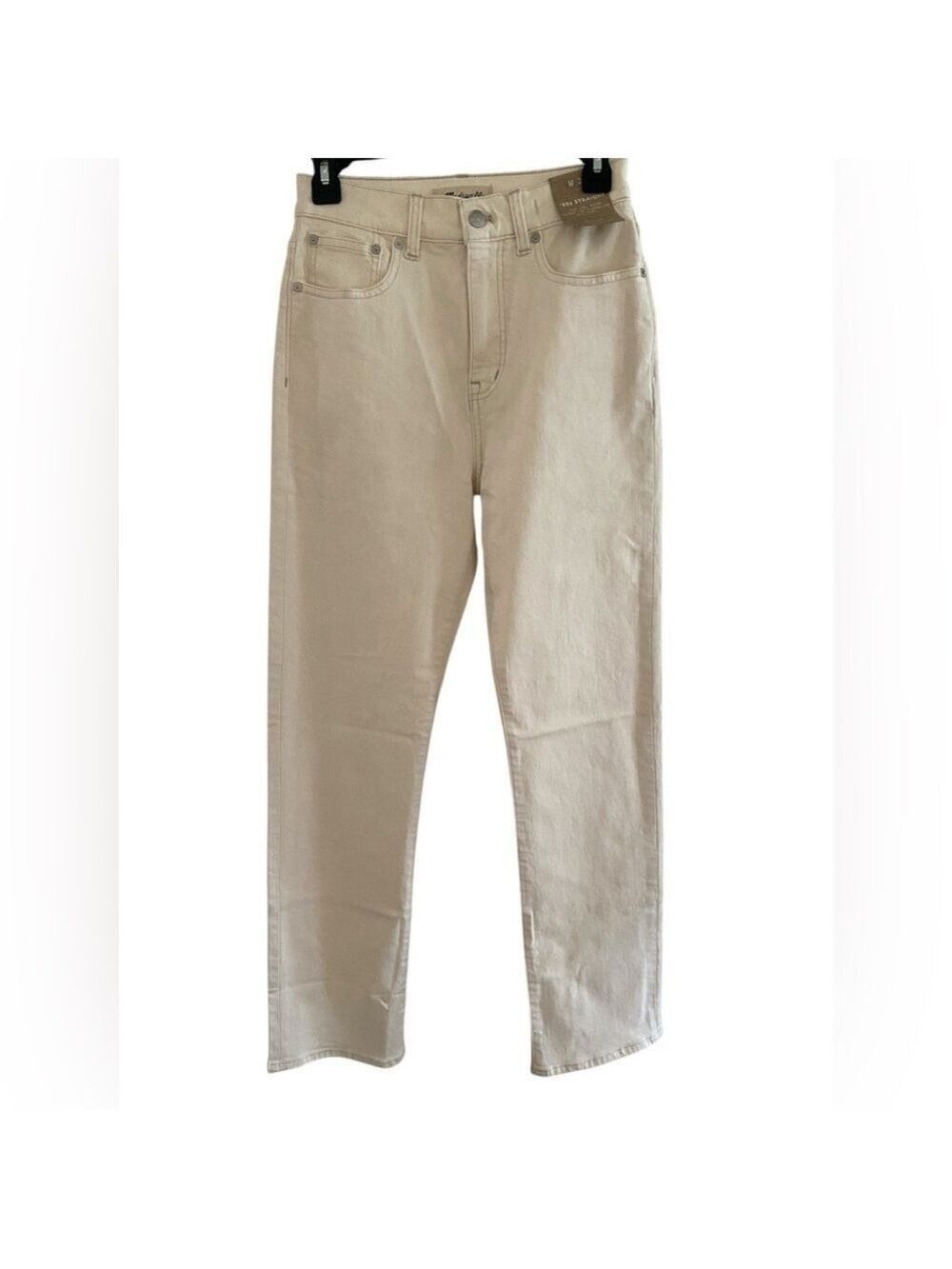 Madewell 90’s straight high rise cream jeans women 25 NWT